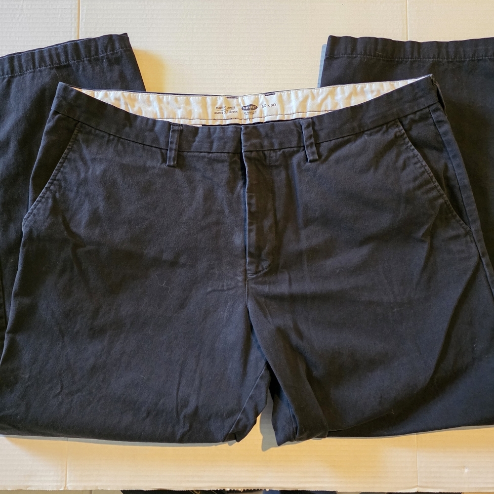 Old Navy Men's Black Chino Pants - Sz 40x30 - Classic Loose